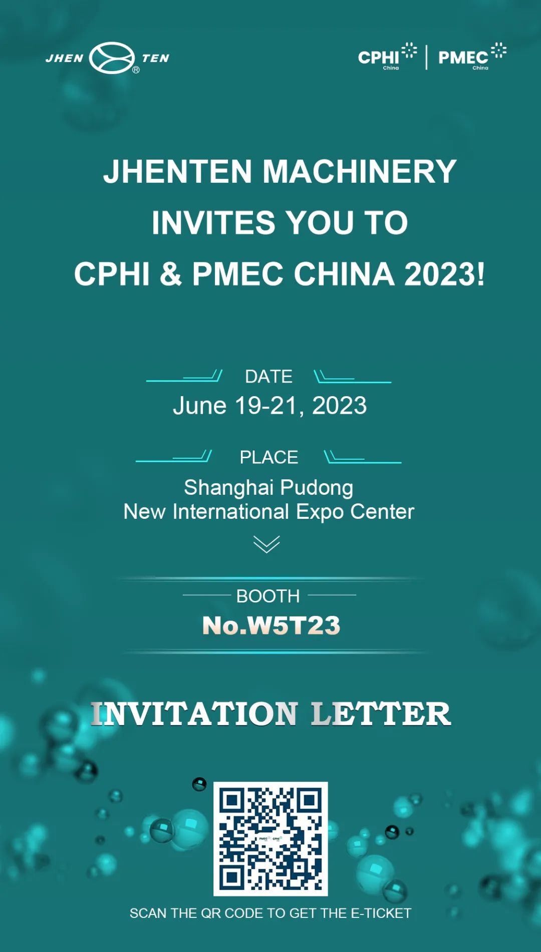 Jhenten Machinery  invites you to CPHI & PMEC China 2023！(圖1)